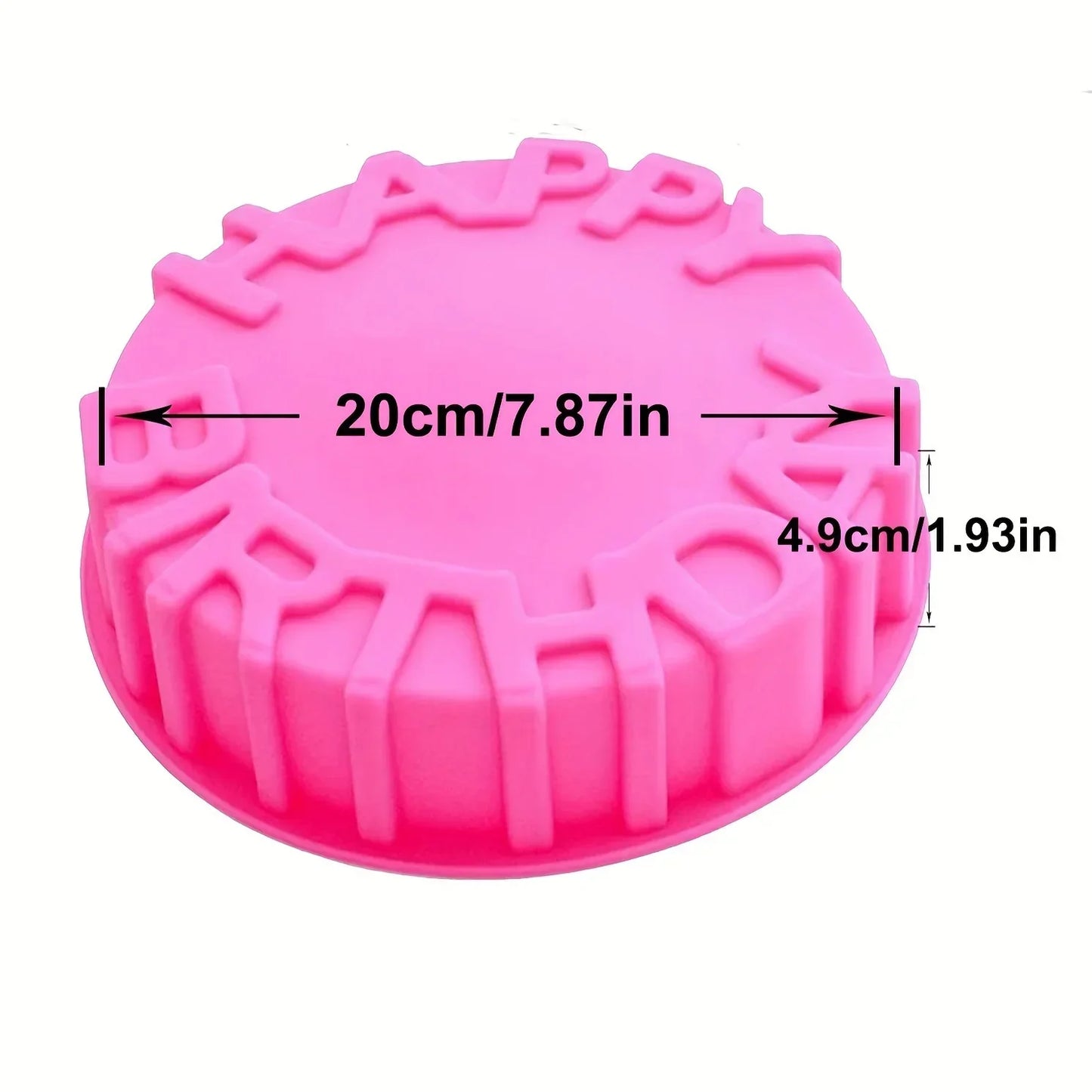 Moule Silicone Rond - Joyeux Anniversaire