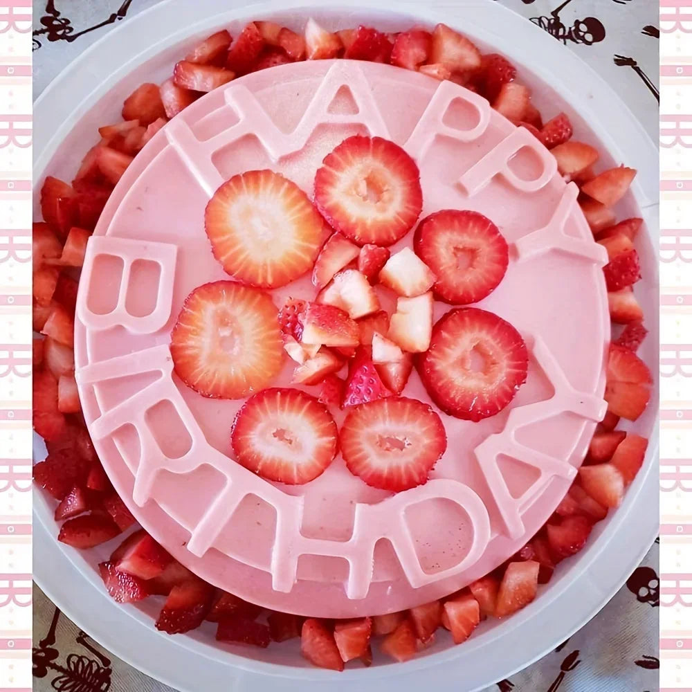 Moule Silicone Rond - Joyeux Anniversaire
