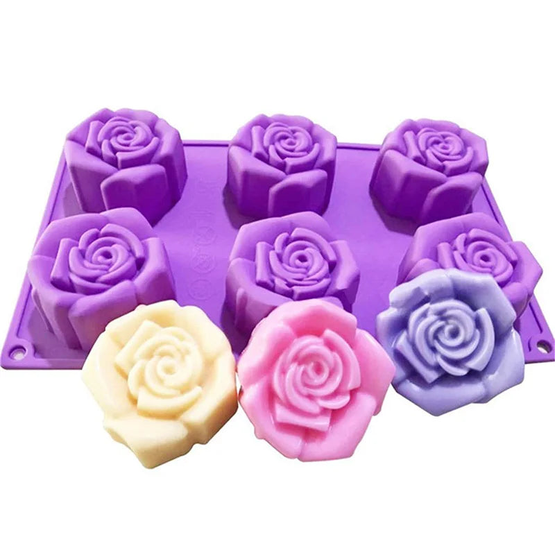 Moule Silicone Fleur, 6 Cavités