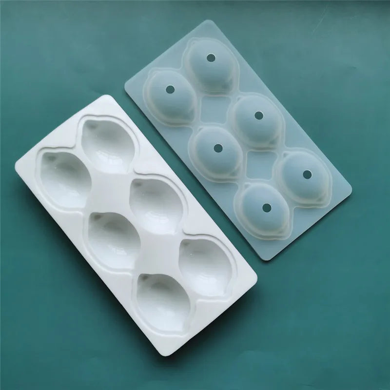 Moules à gâteaux en silicone en forme de citron, 6 cavités