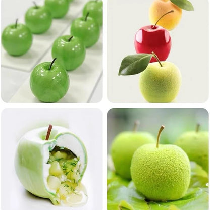 8 Cavity Apple Shaped Silicone Cake Molds