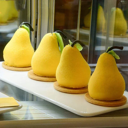 8 Cavity Pear Shaped Silicone Cake Molds