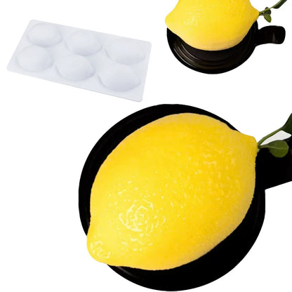 Moules à gâteaux en silicone en forme de citron, 6 cavités