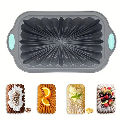 Moule à Gâteau Silicone – Design Fleur Rectangulaire