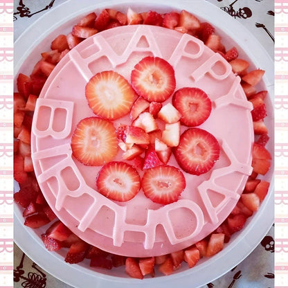 Moule Silicone Rond - Joyeux Anniversaire