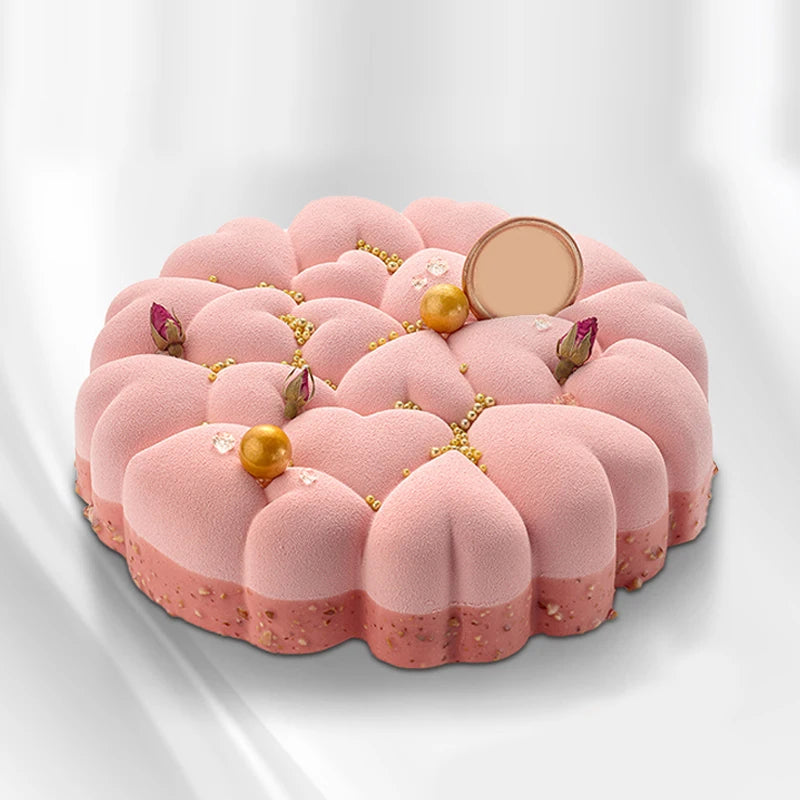Moule Cœur Texturé, Bûche & Entremets Romantiques